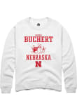 Main image for Desiree Buchert Rally Mens White Nebraska Cornhuskers NIL Sport Icon Crew Sweatshirt