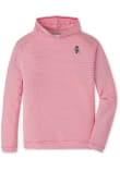 Main image for Mens Nebraska Cornhuskers Red Peter Millar Sugar Stripe Hooded Sweatshirt