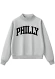 Main image for Summit Sportswear Philadelphia Womens Grey Mockneck Crew Sweatshirt