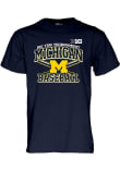 Main image for Michigan Wolverines Navy Blue Blue 84 Big Ten Baseball Short Sleeve T Shirt