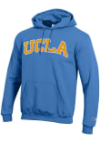 Main image for Mens UCLA Bruins Light Blue Champion Applique Arch Name Hooded Sweatshirt