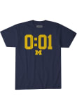 Main image for Michigan Wolverines Navy Blue BreakingT Football 1 Second Short Sleeve Fashion T Shirt