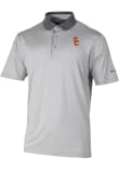 Main image for Mens USC Trojans Grey Columbia Heat Seal Settle In Short Sleeve Polo Shirt
