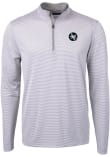 Main image for Mens Ohio State Buckeyes Grey Cutter and Buck Virtue MicroStripe Qtr Zip Pullover