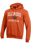 Main image for Mens Illinois Fighting Illini Orange Champion Big Ten Powerblend Hooded Sweatshirt