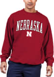 Main image for Mens Red Nebraska Cornhuskers Arch Big and Tall Crew Sweatshirt
