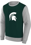 Main image for Womens Green Michigan State Spartans Colorblock+ Crew Sweatshirt