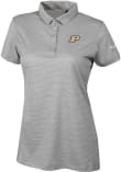 Main image for Womens Purdue Boilermakers Grey Columbia Heat Seal Set II Short Sleeve Polo Shirt