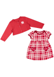 Main image for Baby Girls Nebraska Cornhuskers Red Colosseum Marceline Short Sleeve Dress