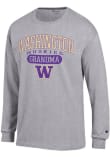 Main image for Mens Washington Huskies Grey Champion Pill Box Grandma Jersey Tee
