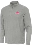 Main image for Mens Ohio State Buckeyes Grey Antigua 2024 Football National Champions Subtle Qtr Zip Pullover