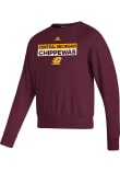 Main image for Mens Central Michigan Chippewas Maroon Adidas Fleece Crew Sweatshirt