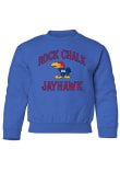 Main image for Rally Kansas Jayhawks Youth Blue Rock Chalk 41 Long Sleeve Crew Sweatshirt