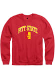 Main image for Rally Pitt State Gorillas Mens Red Arch Mascot Long Sleeve Crew Sweatshirt