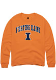 Main image for Mens Illinois Fighting Illini Orange Rally Arch Mascot Crew Sweatshirt