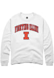 Main image for Mens Illinois Fighting Illini White Rally Arch Mascot Crew Sweatshirt