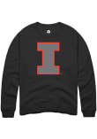 Main image for Mens Illinois Fighting Illini Black Rally Logo Pop Crew Sweatshirt