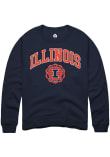 Main image for Mens Illinois Fighting Illini Navy Blue Rally Arch Seal Crew Sweatshirt