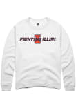 Main image for Mens Illinois Fighting Illini White Rally Number One Fighting Illini Crew Sweatshirt
