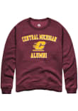 Main image for Mens Central Michigan Chippewas Maroon Rally Alumni Crew Sweatshirt