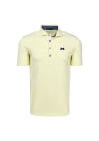 Main image for Mens Michigan Wolverines Yellow Greyson Saranac Stripe Short Sleeve Fashion Polo