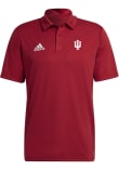 Main image for Mens Indiana Hoosiers Crimson Adidas Primary Logo Short Sleeve Polo Shirt
