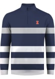 Main image for Mens Navy Blue Illinois Fighting Illini Cypress Scrum Qtr Zip Pullover