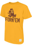 Main image for Arizona State Sun Devils Gold Original Retro Brand Fork 'Em Short Sleeve Fashion T Shirt