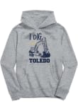 Main image for Toddler Toledo Rockets Grey Vive La Fete Excavator Long Sleeve Hooded Sweatshirt