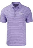 Main image for Mens TCU Horned Frogs Purple Cutter and Buck Heather Stripe Short Sleeve Polo Shirt