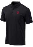 Main image for Mens Indiana Hoosiers Black Columbia Heat Seal Omni Wick Drive Short Sleeve Polo Shirt