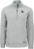 Main image for Mens Michigan State Spartans Ash Cutter and Buck Roam Qtr Zip Pullover