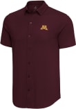 Main image for Mens Minnesota Golden Gophers Maroon Antigua Nobel Short Sleeve Dress Shirt
