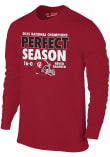 Main image for Mens Crimson Indiana Hoosiers 2025 College Football National Champions 16-0 Undefeated Tee