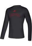 Main image for Mens Miami RedHawks Black Adidas Heat Seal Creator Long Sleeve T-Shirt