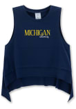 Main image for Girls Blue Michigan Wolverines Flowy Short Sleeve Tank Top