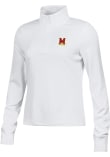 Main image for Womens Maryland Terrapins White Under Armour Motion Qtr Zip Pullover