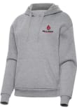 Main image for Womens Ball State Cardinals Grey Antigua Victory Hooded Sweatshirt