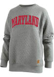 Main image for Womens Maryland Terrapins Grey Pressbox Canyon Crew Sweatshirt