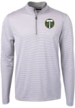Main image for Cutter and Buck Portland Timbers Mens Grey Virtue Eco Pique Stripe Big and Tall Qtr Zip