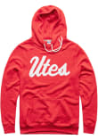 Main image for Mens Utah Utes Red Charlie Hustle Script Hooded Sweatshirt