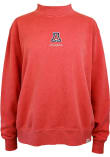 Main image for Womens Arizona Wildcats Cardinal Red Summit Sportswear Pigment Dyed Mock Crew Sweatshirt
