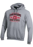 Main image for Mens Ohio State Buckeyes Grey Champion Football 2024 Football National Champion Arch Powerblend Ho..