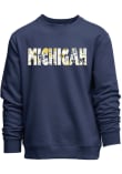 Main image for Womens Navy Blue Michigan Wolverines Quilted Everyday Crew Sweatshirt
