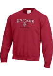 Main image for Mens Red Wisconsin Badgers Embroidered Crew Sweatshirt