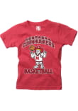 Main image for Toddler Nebraska Cornhuskers Cardinal Wes and Willy Arched Wordmark Short Sleeve T-Shirt