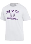 Main image for Champion NYU Violets White Softball Jersey Short Sleeve T Shirt