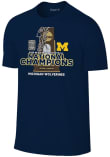 Main image for Michigan Wolverines 2026 Men's Basketball National Champions Trophy Short Sleeve T Shirt - Navy Bl..