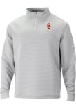 Main image for Mens USC Trojans Grey Columbia Pack It Up Qtr Zip Pullover