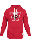 Main image for Mens Wisconsin Badgers Red Original Retro Brand Big Logo Long Sleeve Fashion Hood